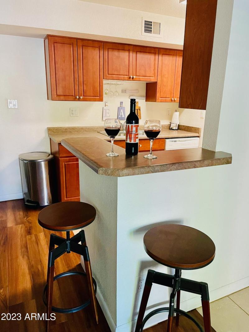 1.1 bar into kitchen