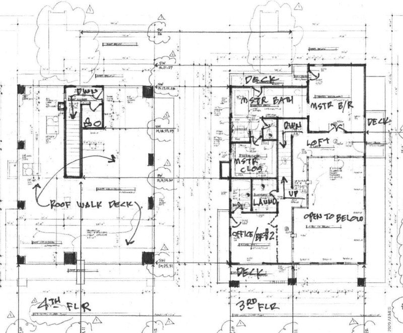 3rd and 4th level floor plan