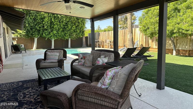 Patio with TV