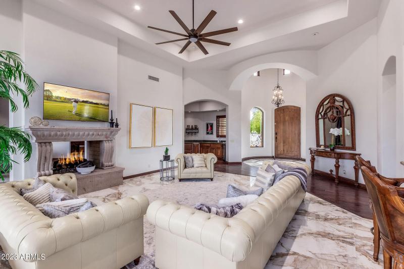 Double sided fireplace