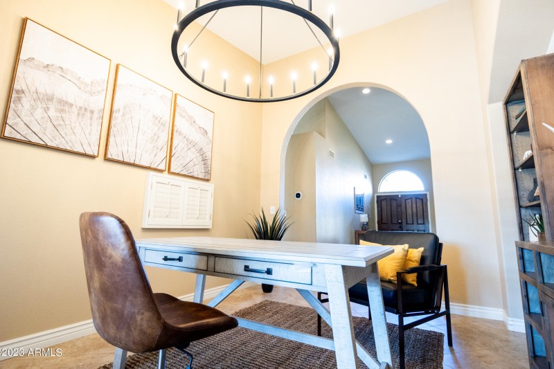 office area in the scottsdale home