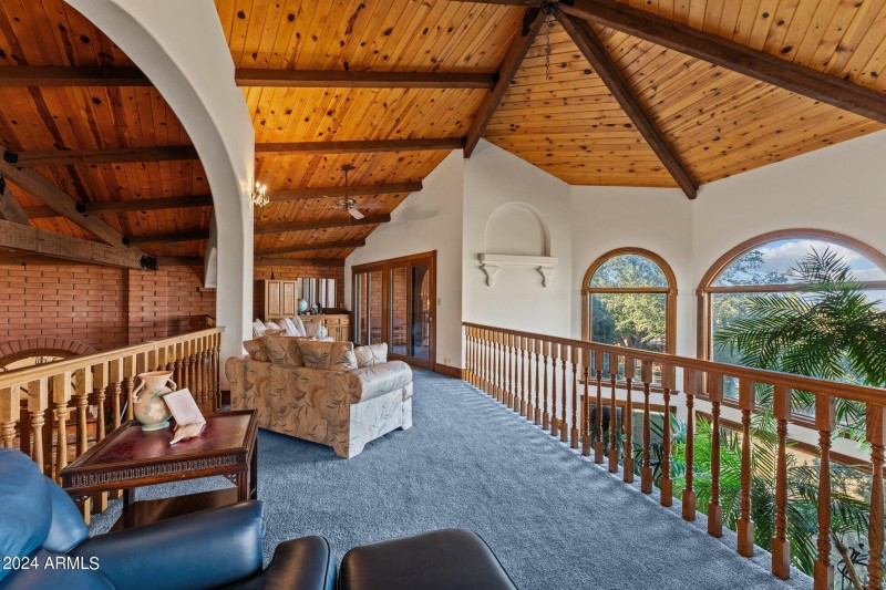 Balcony view to Courtyard & Mtns