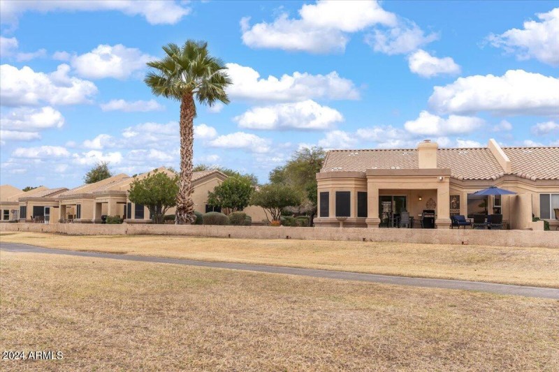View of home from golf course