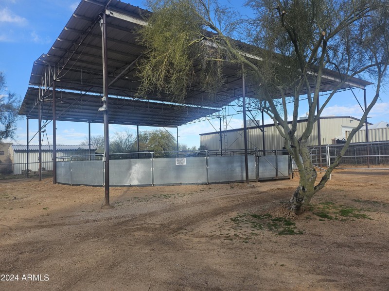 Hay Barn Bull Pen View