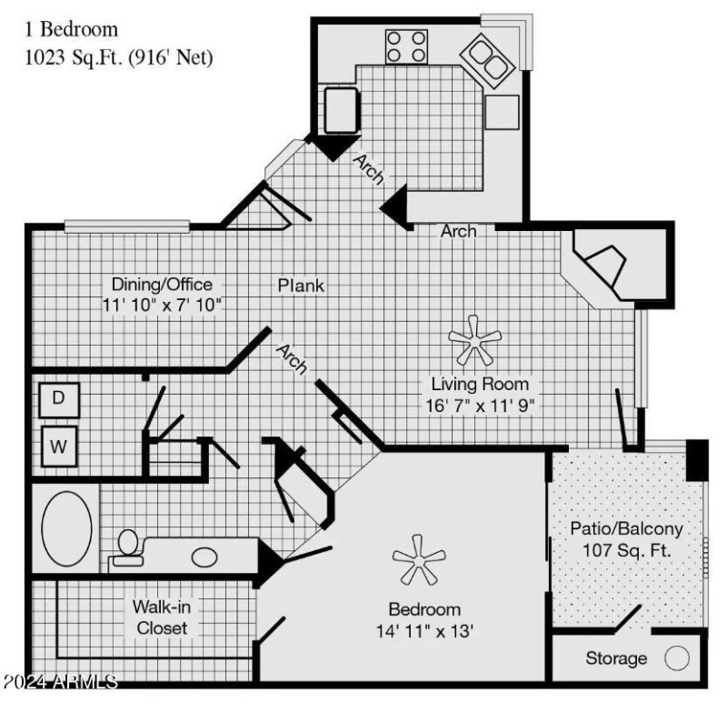 1br Floorplan