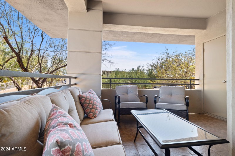Wrap around patio
