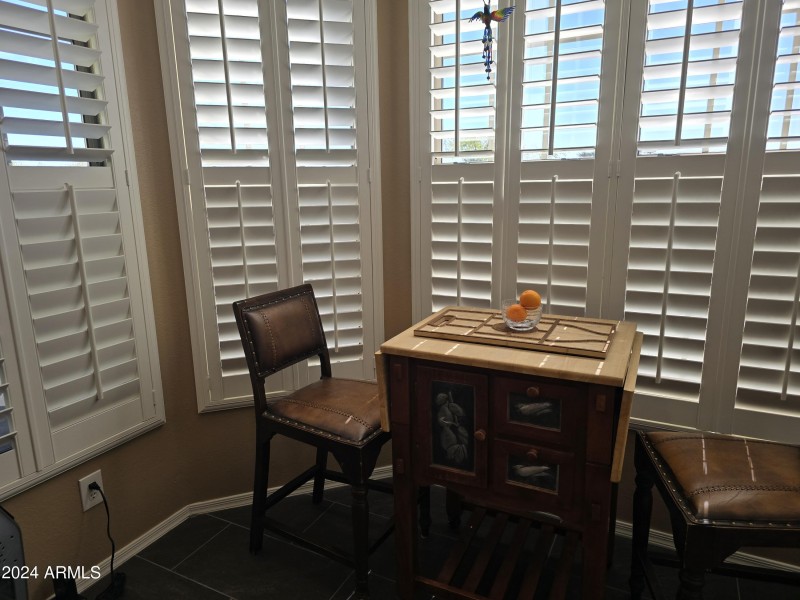 Shutters in Kitchen Nook