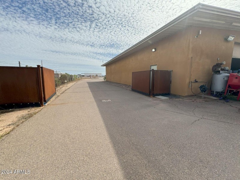 Gate to shop yard