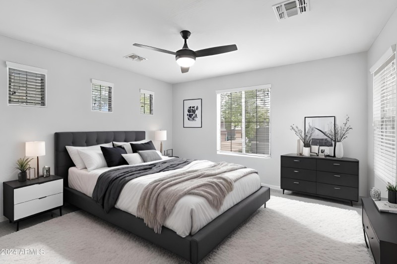 Primary Bedroom Virtually Staged