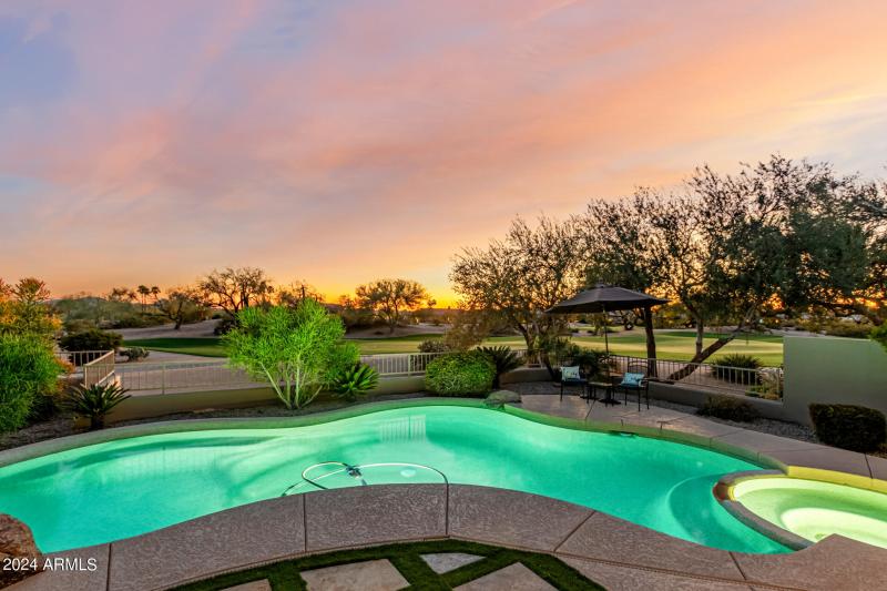 Private Backyard with Golf Course View