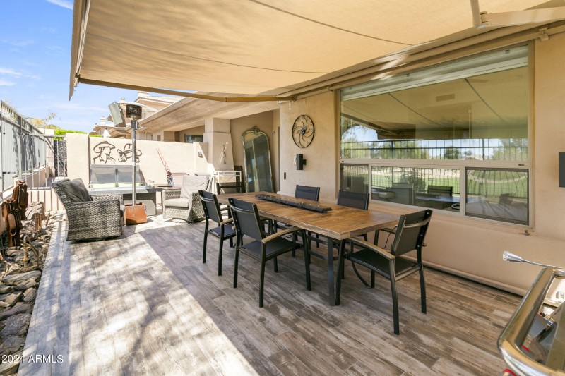 Shaded patio