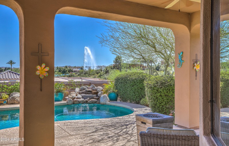 Fountain View from inside house