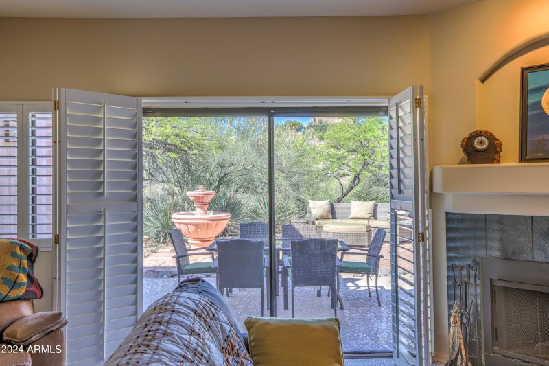 Backyard patio from office