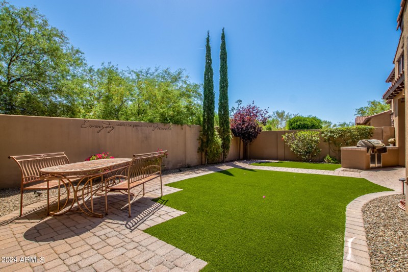 Private Backyard with Turf