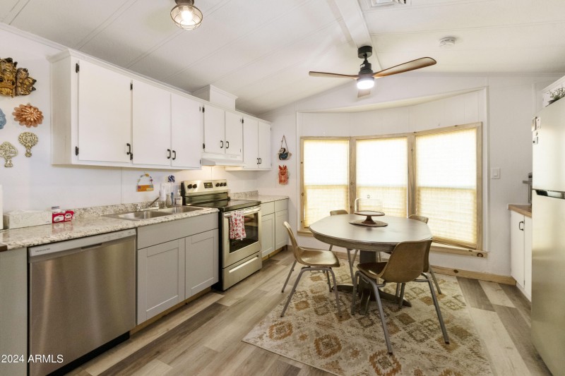 Kitchen with eating area