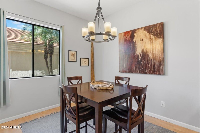 Dining Area With Patio View