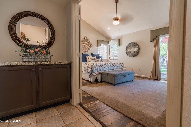 Double door entry to Master