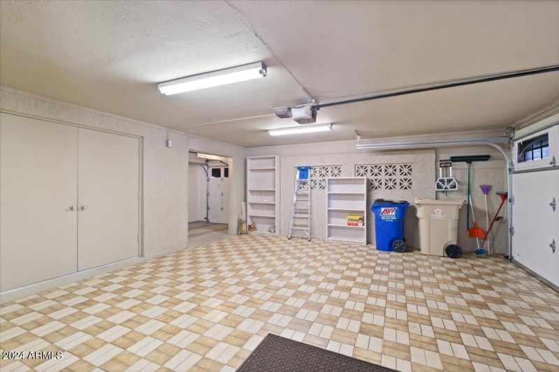 Tile Floor Garage & Bonus Small Garage