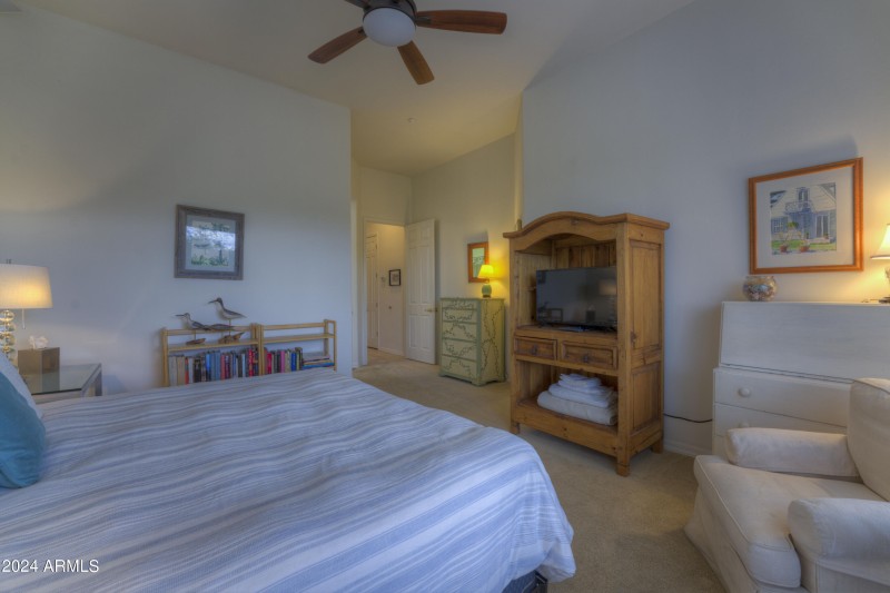 Main bedroom has second TV