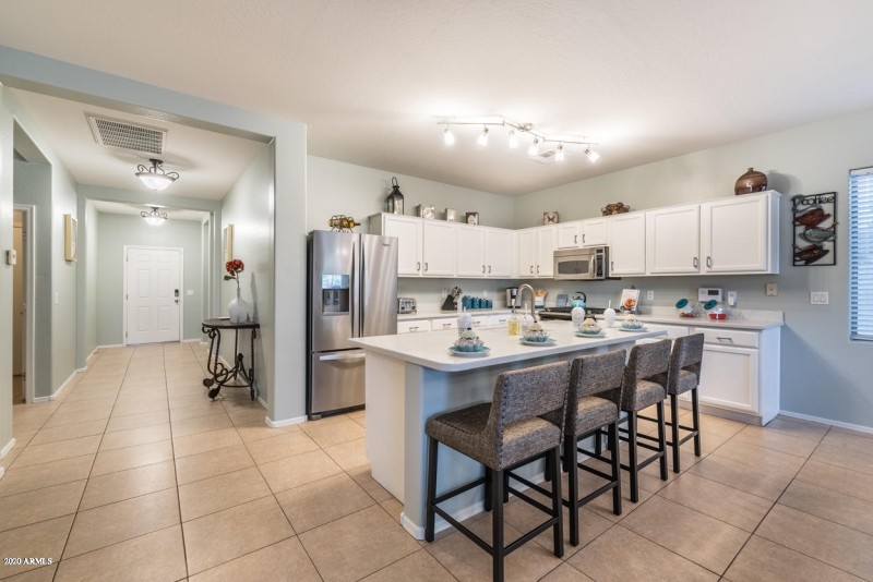 Tile flooring throughout