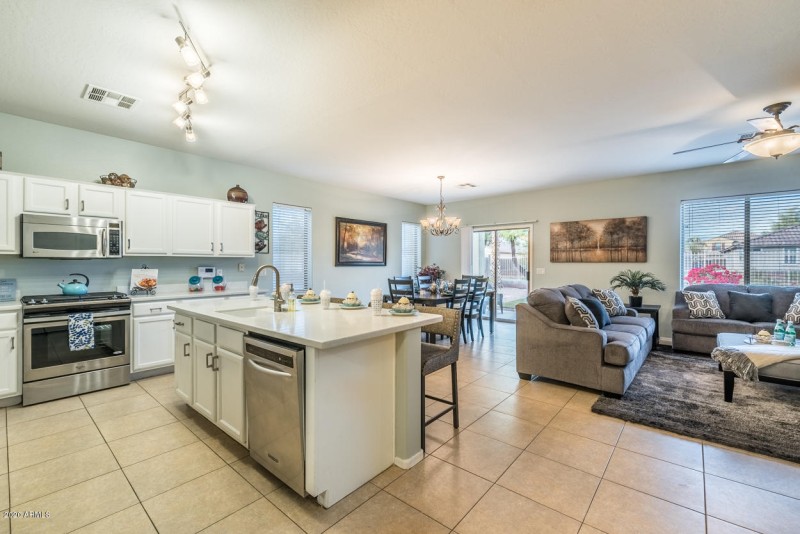 Kitchen open to Family