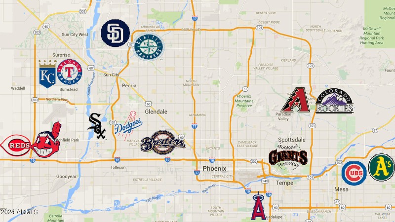 Spring Taining Map Cactus League
