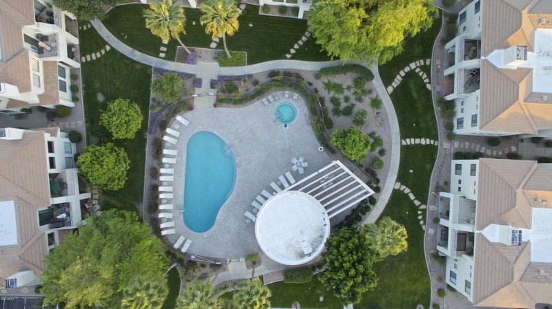 Aerial of community pool