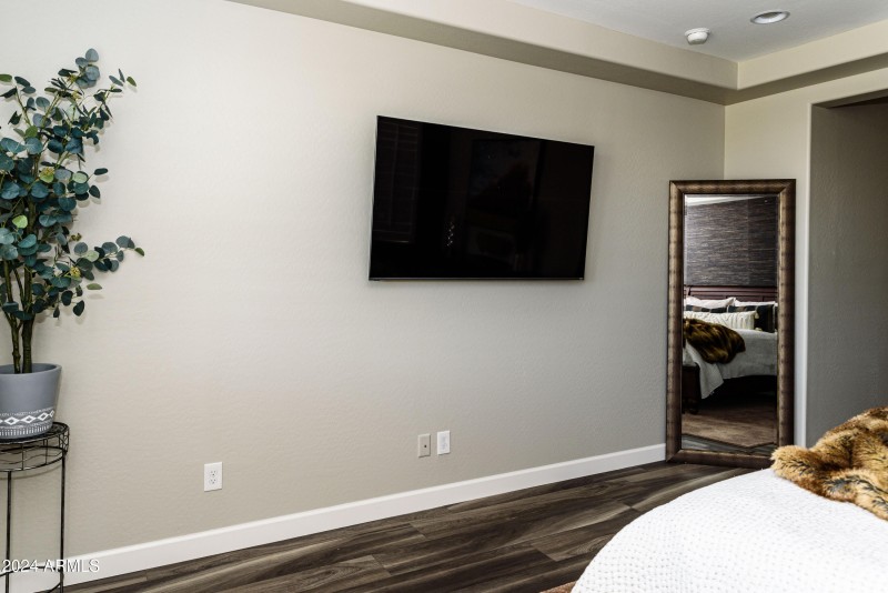 TV IN PRIMARY BEDROOM