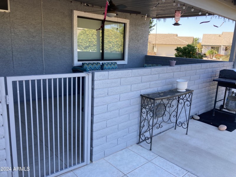 gated covered patio