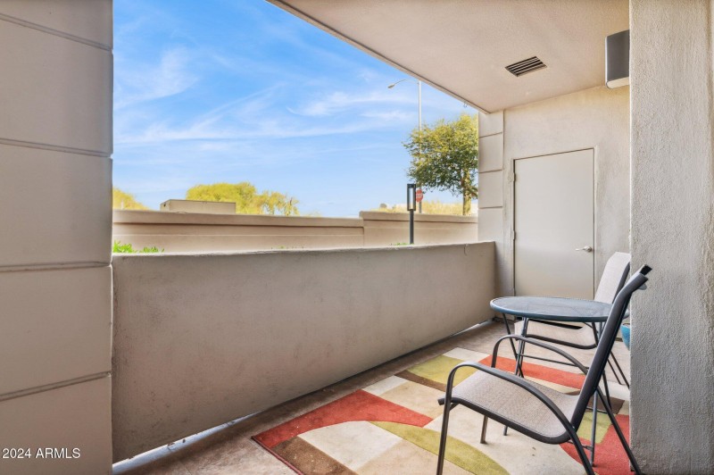 West facing patio