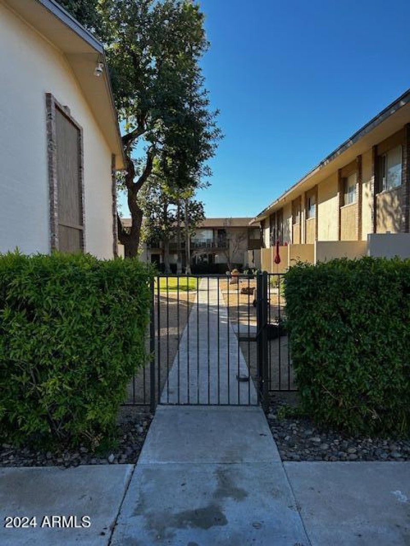 West Courtyard Gated entry