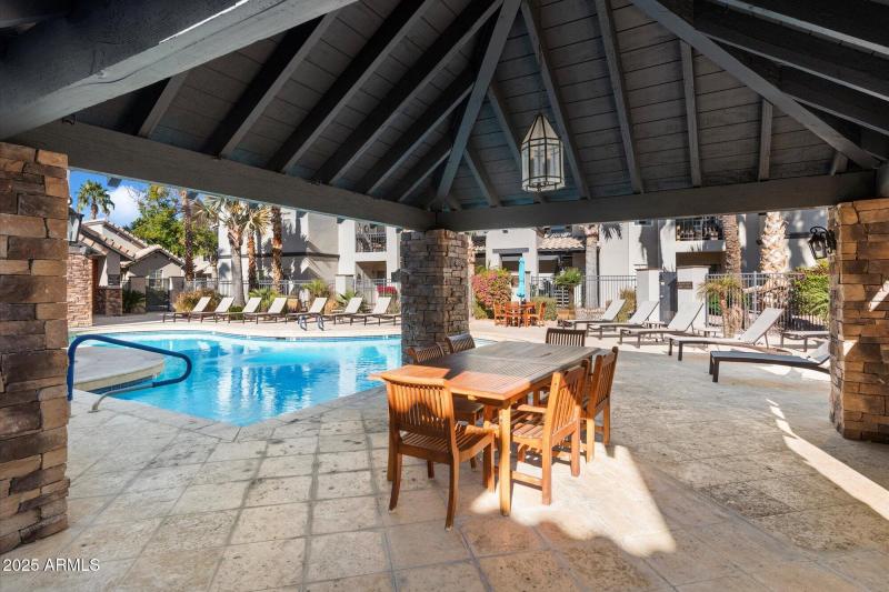Covered pool area