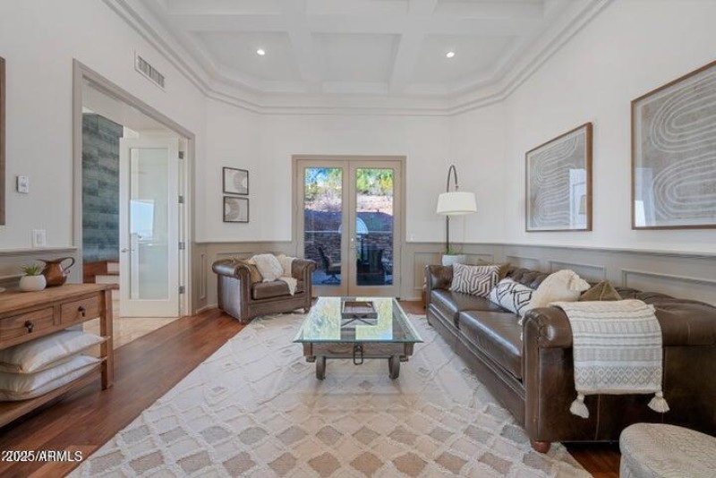 Living room with private patio