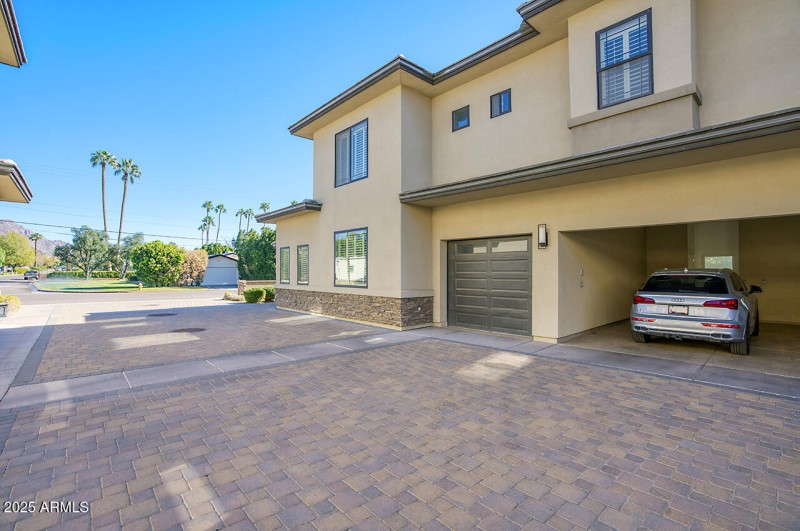 Garage and covered parking.
