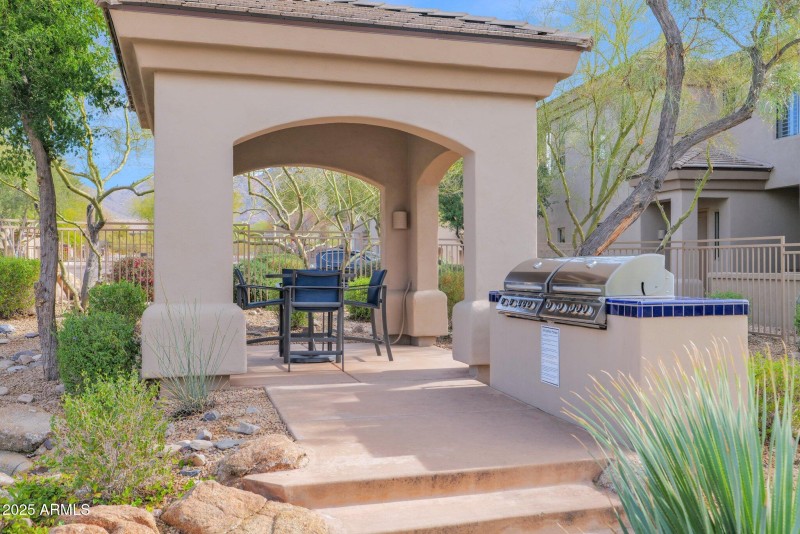 Community Outdoor dining with BBQ