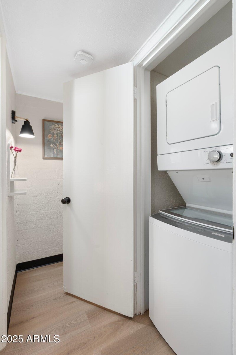 In-unit stackable laundry