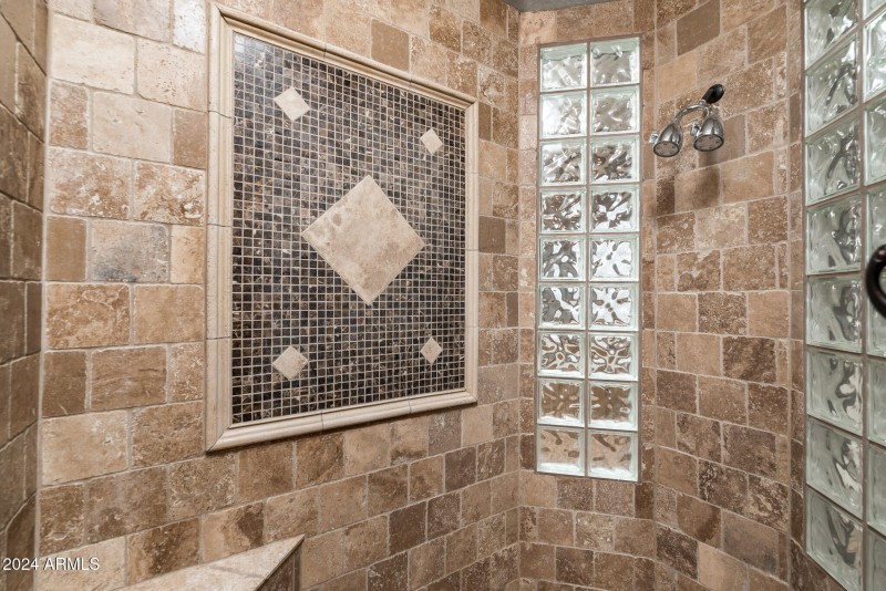 Custom stone shower