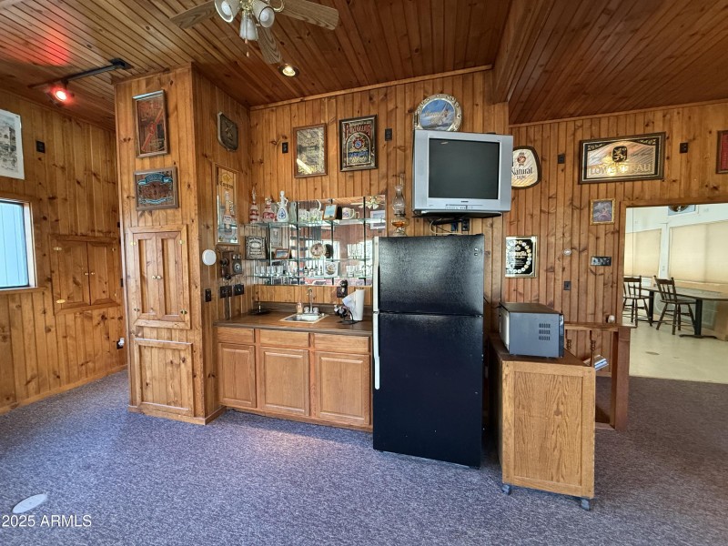 Wet bar in family room