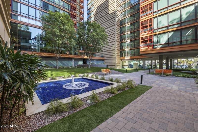 Lush Landscaping and Water Features