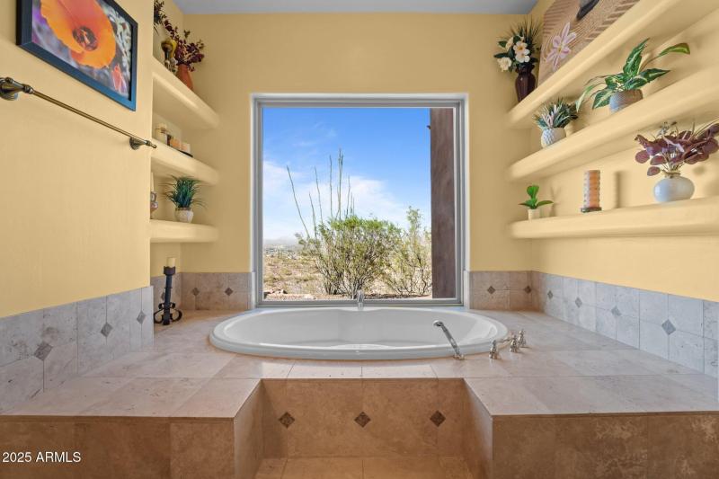 Master bath with views