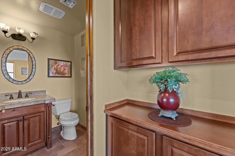 Half bath powder room