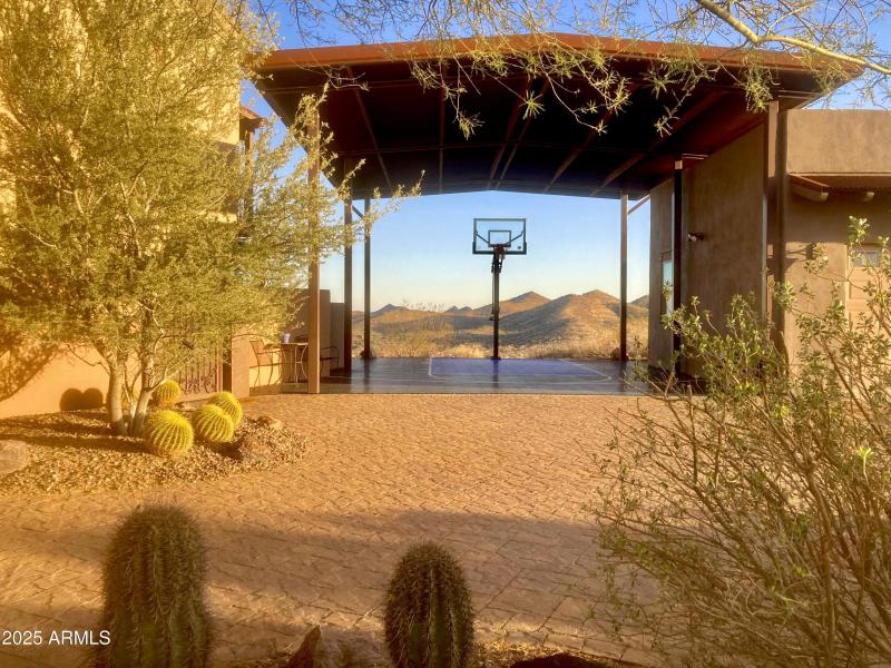 Sport court and covered RV parking