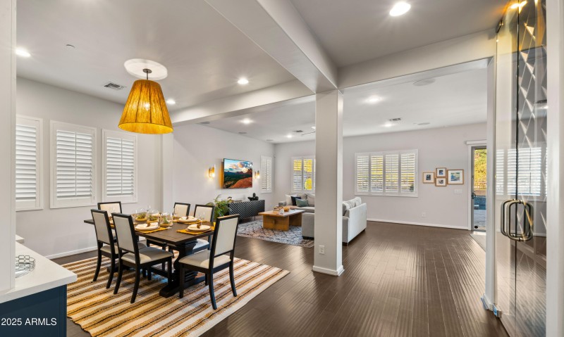 Dining room with Wine Storage