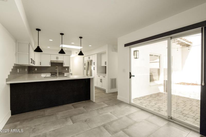 Kitchen Looking Out to Private Courtyard