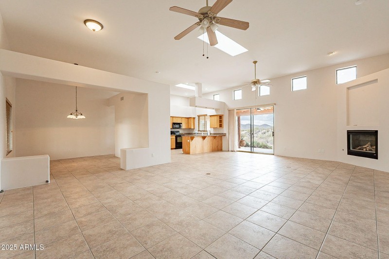 Dining room and kitchen