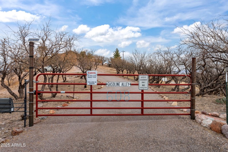 Gated 16'-wide Chip-Seal Driveway
