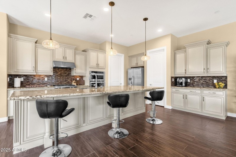 Fully stocked and updated kitchen