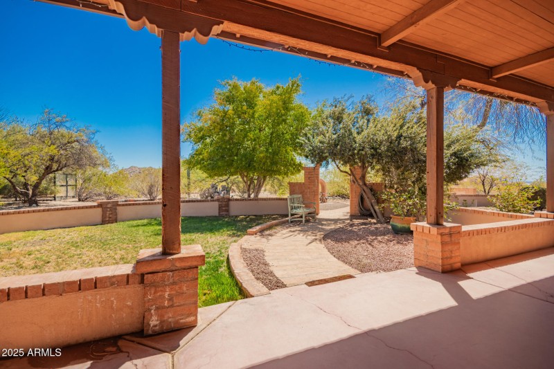 Looking Out Of the East Covered Patio