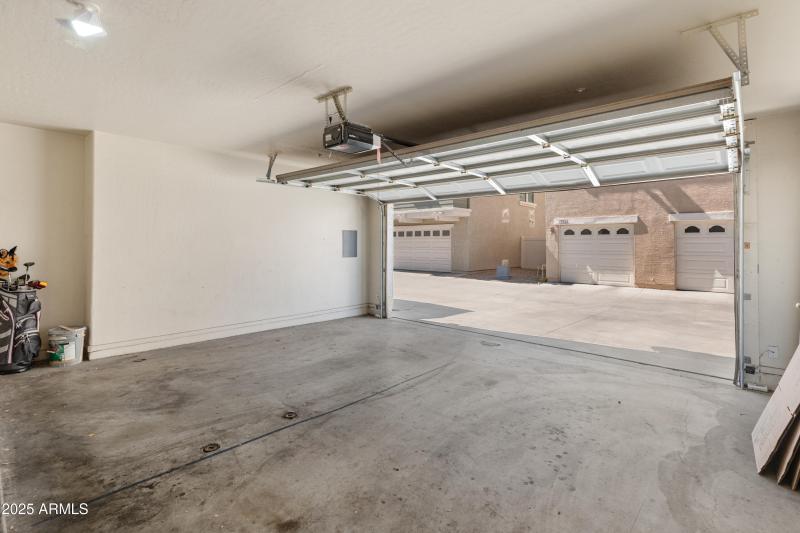 Looking out of garage