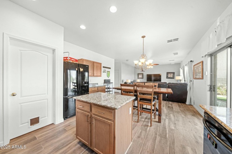 LOOKING OUT FROM KITCHEN